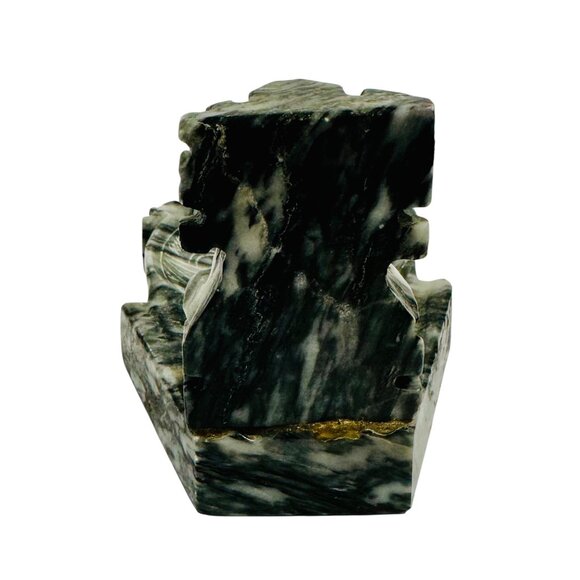 Vintage Hand-Carved Stone Mayan Aztec Ashtray Incense Coin Holder 1960s Souvenir - Picture 5 of 12